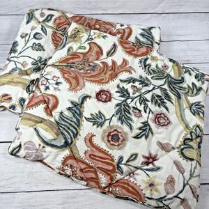 Set 2 POTTERY BARN Eleanor Palempore KING Quilted Pillow Shams 100% Cotton